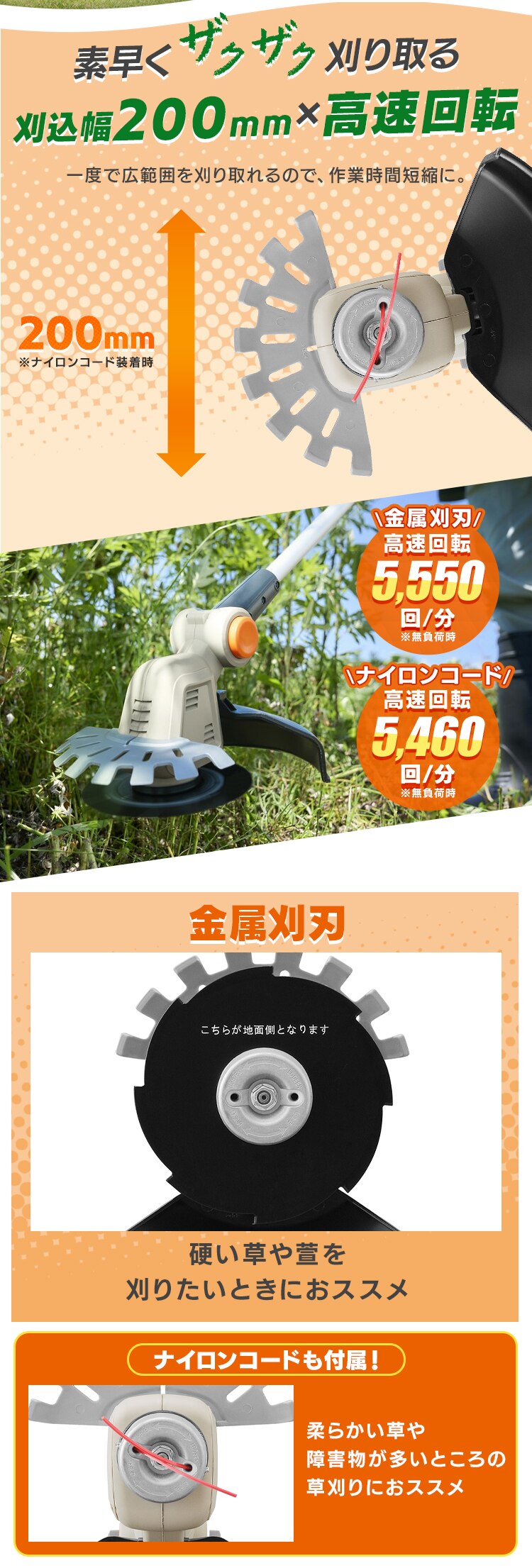 【Type-c】充電式草刈り機 芝刈り機 グラストリマー JGT16010TC サンドベージュ 10.8V 軽量 バッテリー共有可1