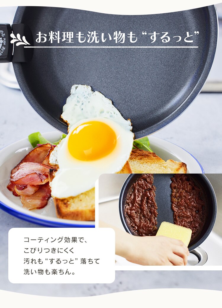 ダイヤモンドコートパン マルチエッグパン入り 12点セット IHガス火対応 MEGI-12S ブラウンメタリック6