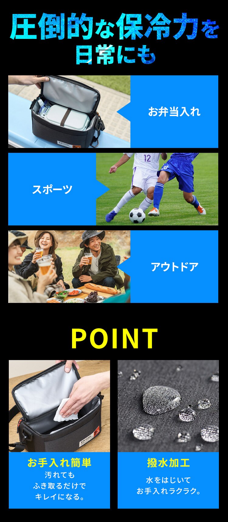 HUGEL 2wayエアロゲルソフトクーラーボックス 4L AGSC-4C2 チャコールグレー6