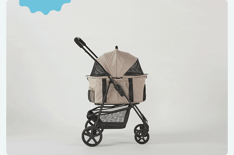 3WAYペットカート TPC-990 ネイビー 小型犬2