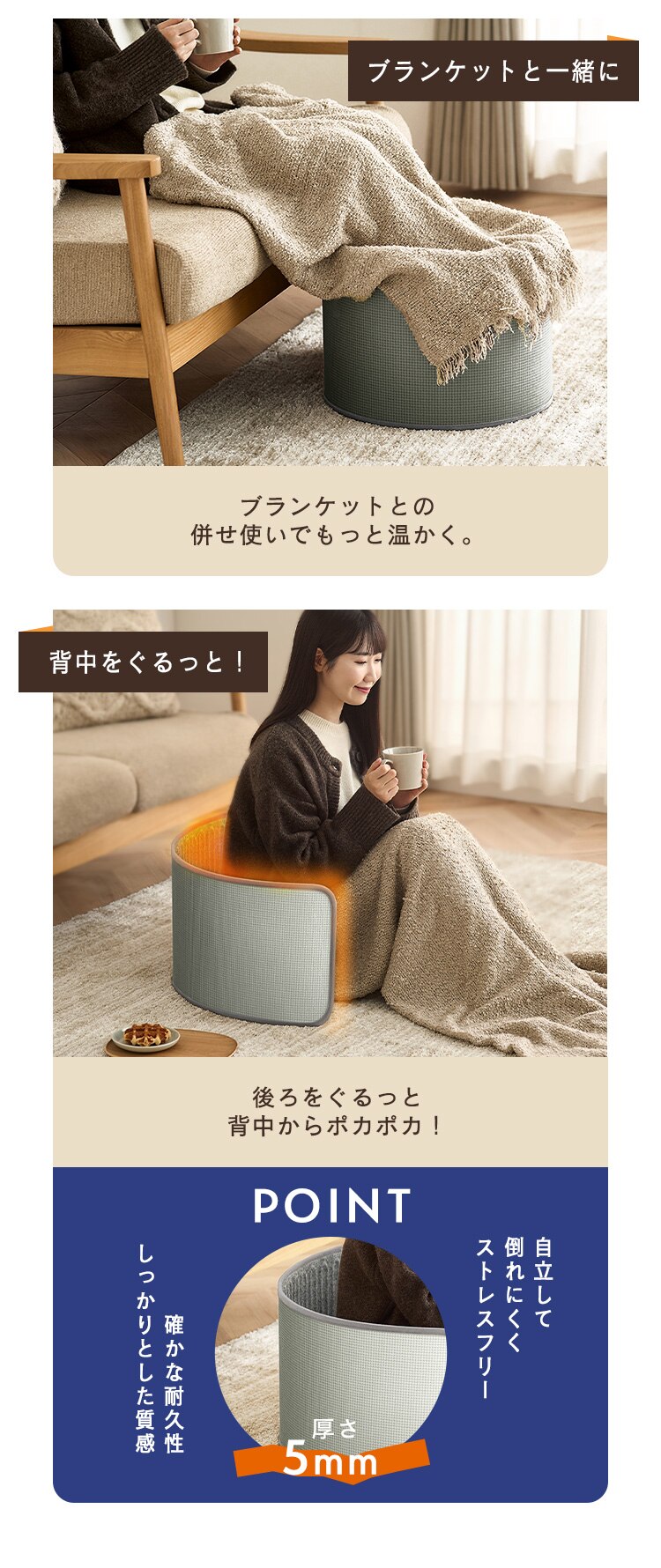 ぐるポカパネルヒーター APH-R12B-MH モスグレー5