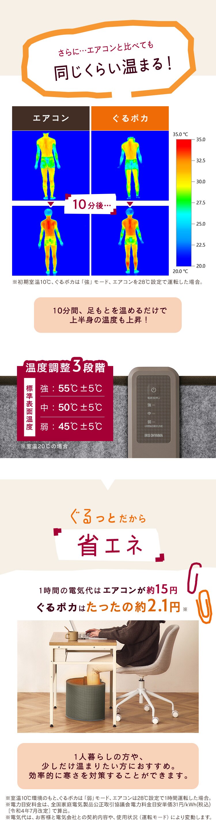 ぐるポカパネルヒーター KPH-R122-DT ダークブラウン2