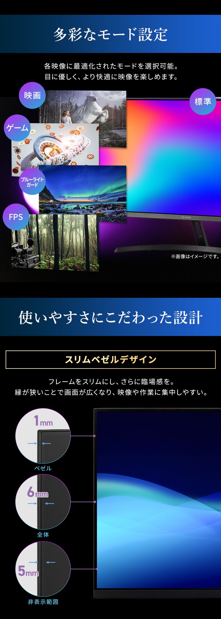 モニター 21.5インチ ディスプレイ LUCA DT-JF215S-B モニター台セット (黒)7