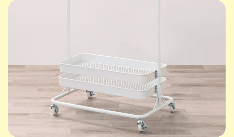 ハンガーラック ワゴン付き HWG-HA ブラック2