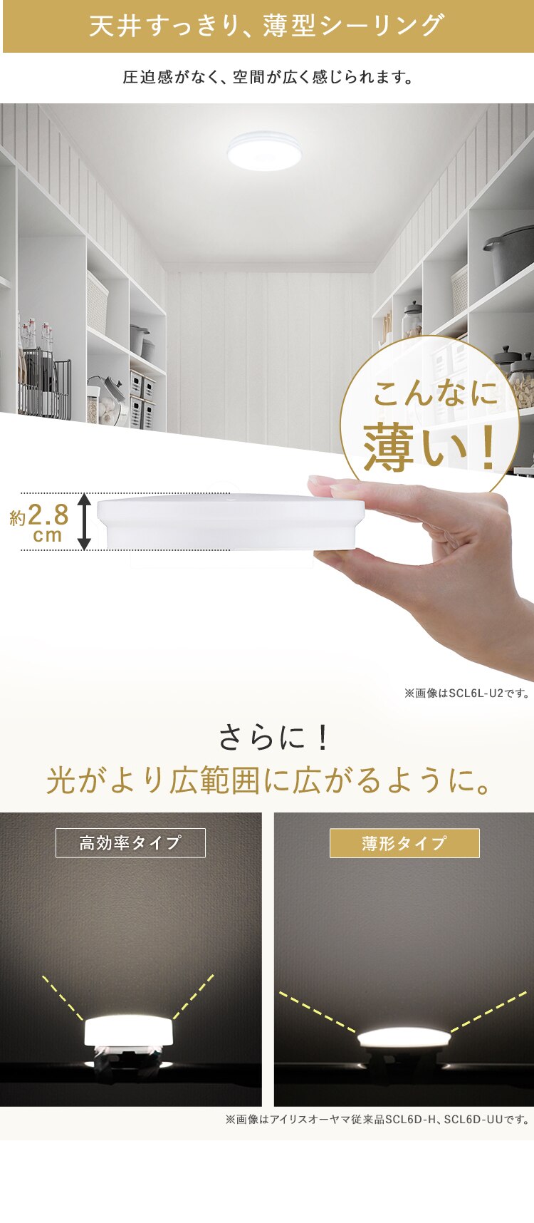 小型シーリングライト 薄形 1200lm 電球色 SCL12L-U2【前払い不可】【代引き不可】【同梱不可】1