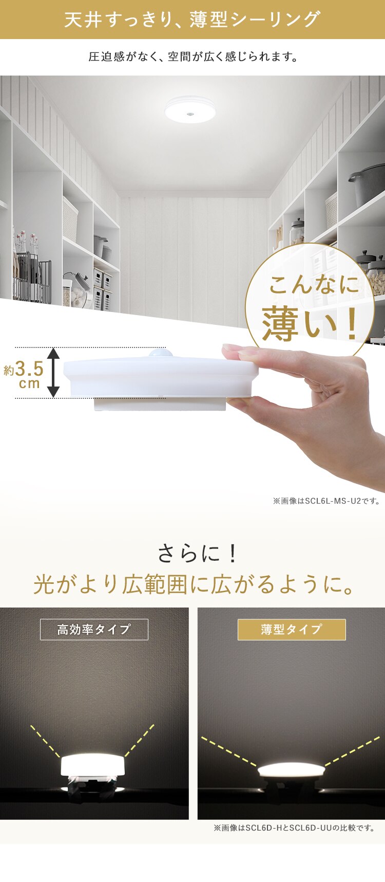 小型シーリングライト 薄形 600lm 昼光色 人感センサー付 SCL6D-MS-U2【前払い不可】【代引き不可】【同梱不可】1