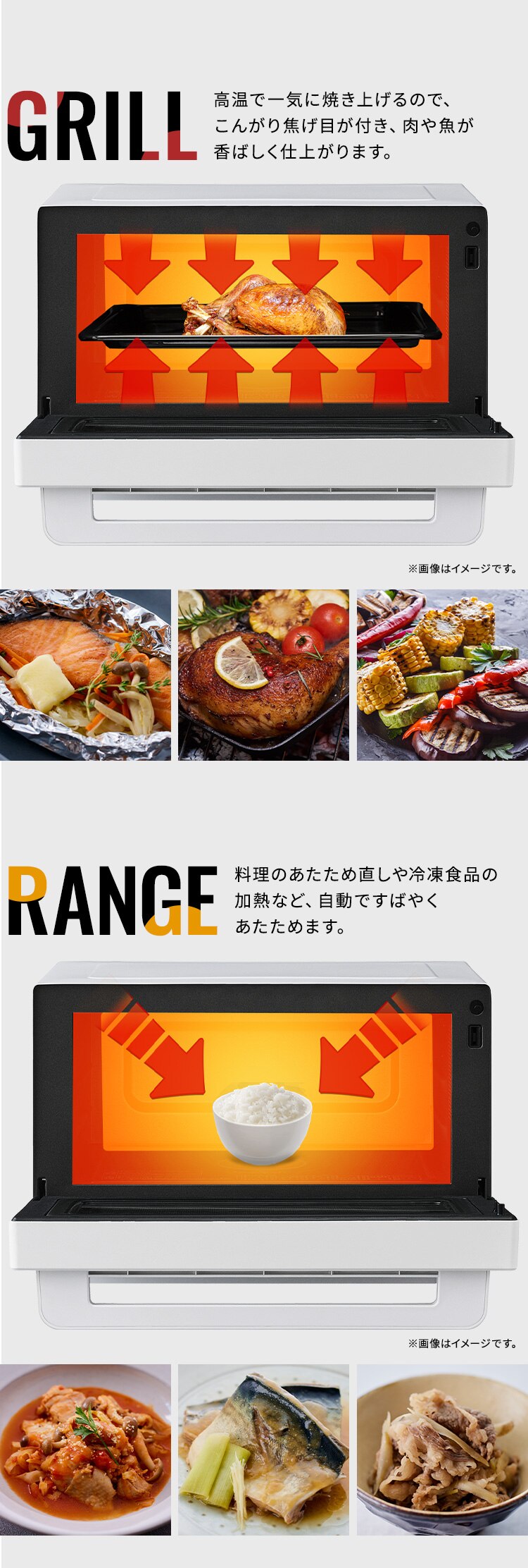 スチームオーブンレンジ 18L 角皿式 PMO-F1812-W 自動メニュー20種類 時短ブースト 4