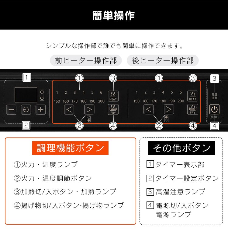ビルトインIH ガス開口 ２口 IHC-GBFL221-B7