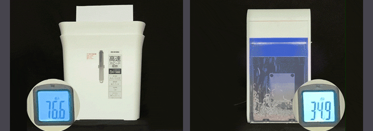 【静音】 パーソナルシュレッダー マイクロクロスカット 除電 4枚同時細断 シズカット SIZCUT P4HM-35E-W ホワイト1