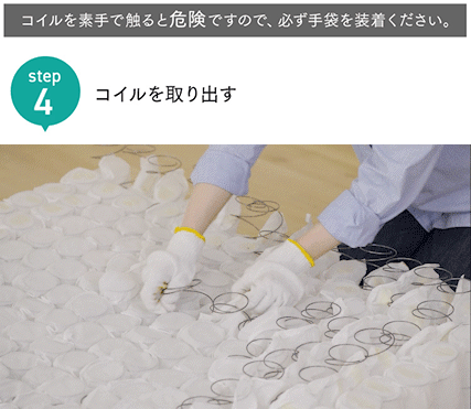 らくらく分別マットレス PMTS-B-16S ホワイト4