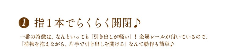 指一本でらくらく開閉