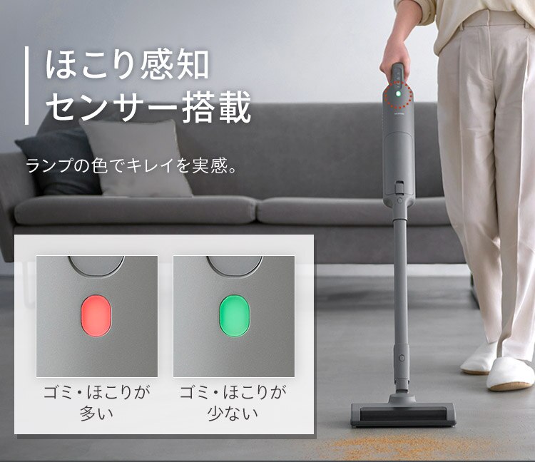 掃除機 コードレス 紙パック 自走式 モップ付 置くだけで充電 SBD-T1P-H グレー2