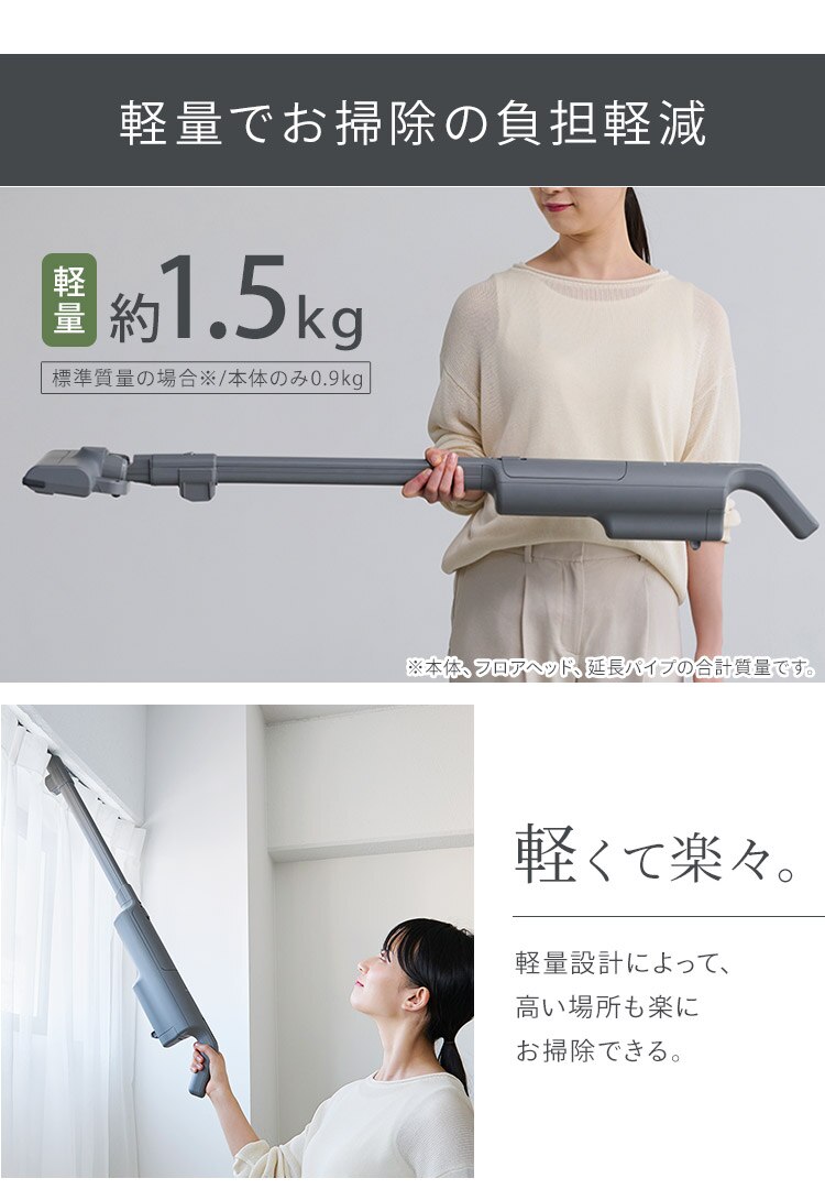 掃除機 コードレス 紙パック 自走式 モップ付 置くだけで充電 SBD-T1P-H グレー6