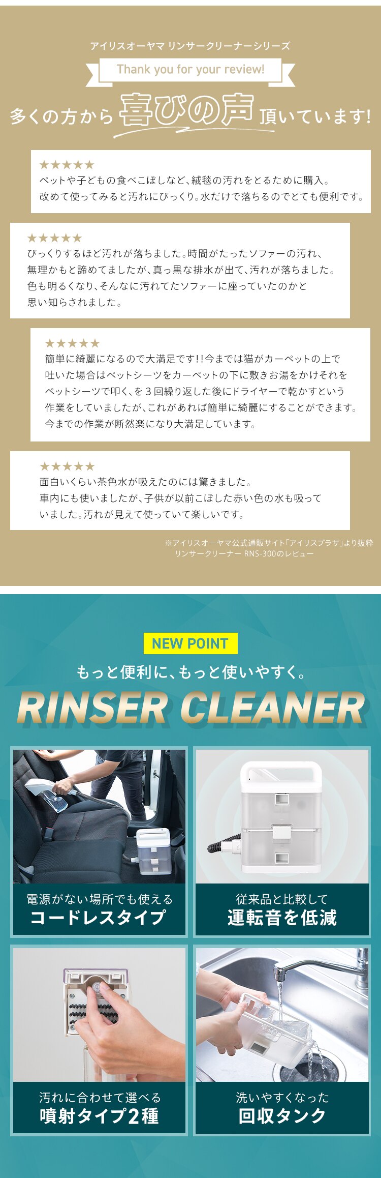 コードレスリンサークリーナー RNSK-B400D-W ホワイト2