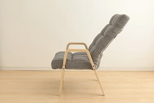 【2点セット】椅子 リクライニング 木製アーム WAC-L ブラウン 4