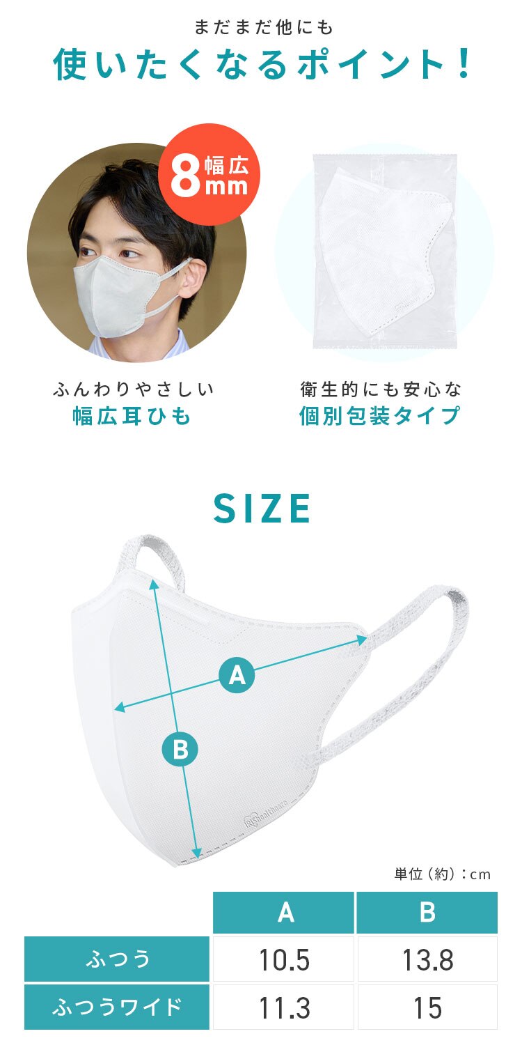 【60枚】 日本製 ナノエアー マスク 立体タイプ ふつうサイズ 20枚入&times;37