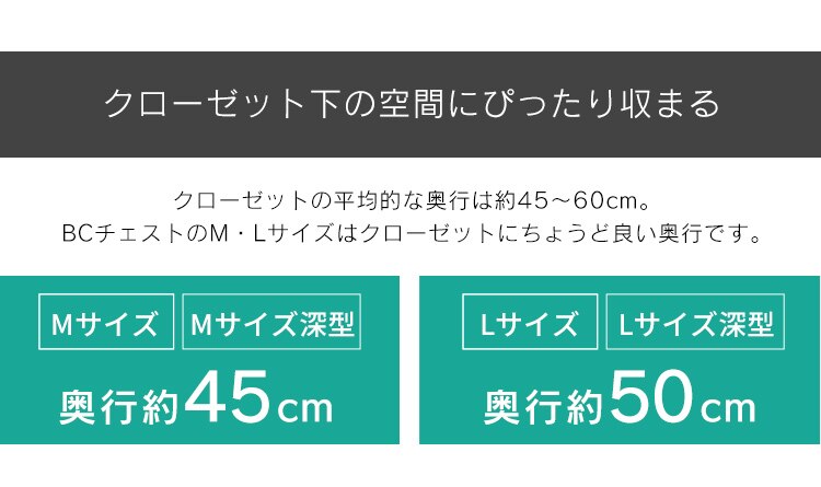 【6個セット】収納ケース 浅型 ホワイト/クリア クローゼット 引き出し ベッド下収納 BC-M 3