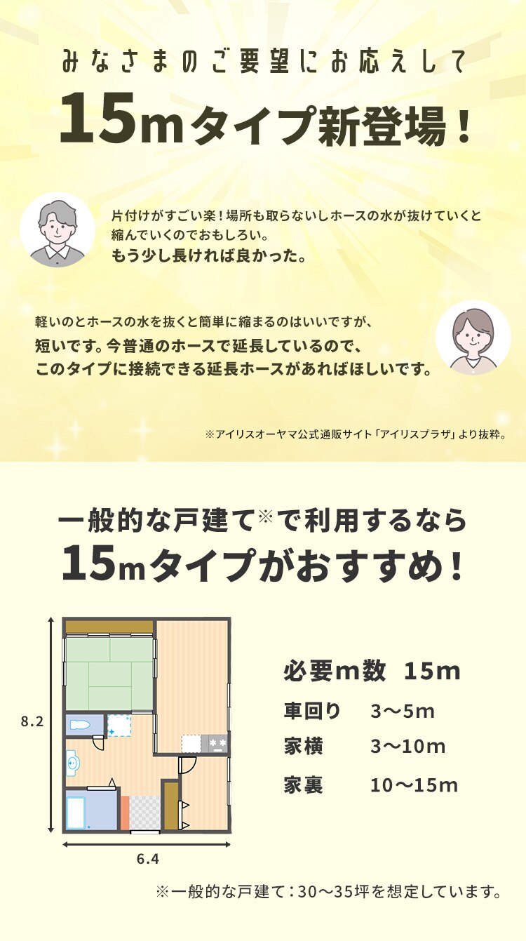 伸縮ホース 7m 水流切り替え4種 コンパクト 収納バッグ付き SHP-7 ホワイト0