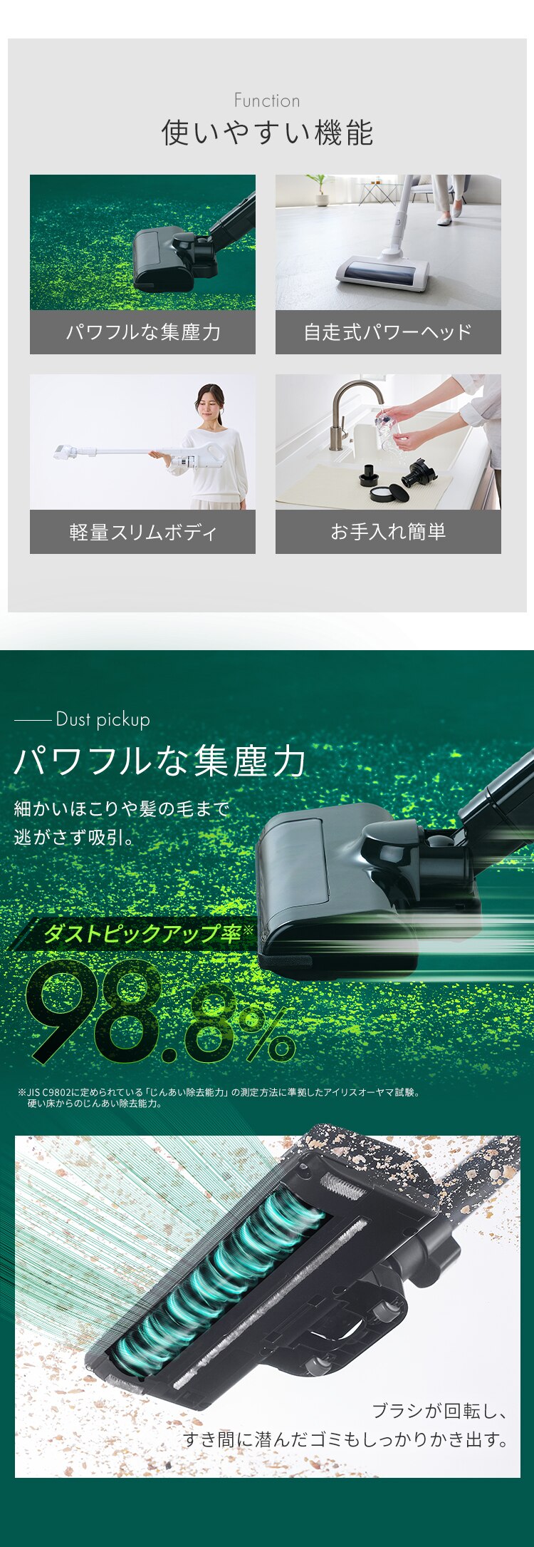 掃除機 コードレス サイクロン 自走式 SCD-185P-W ホワイト1