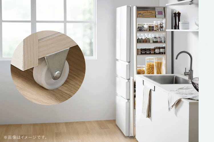 キッチン隙間収納ラック KSR-H180 ホワイト3