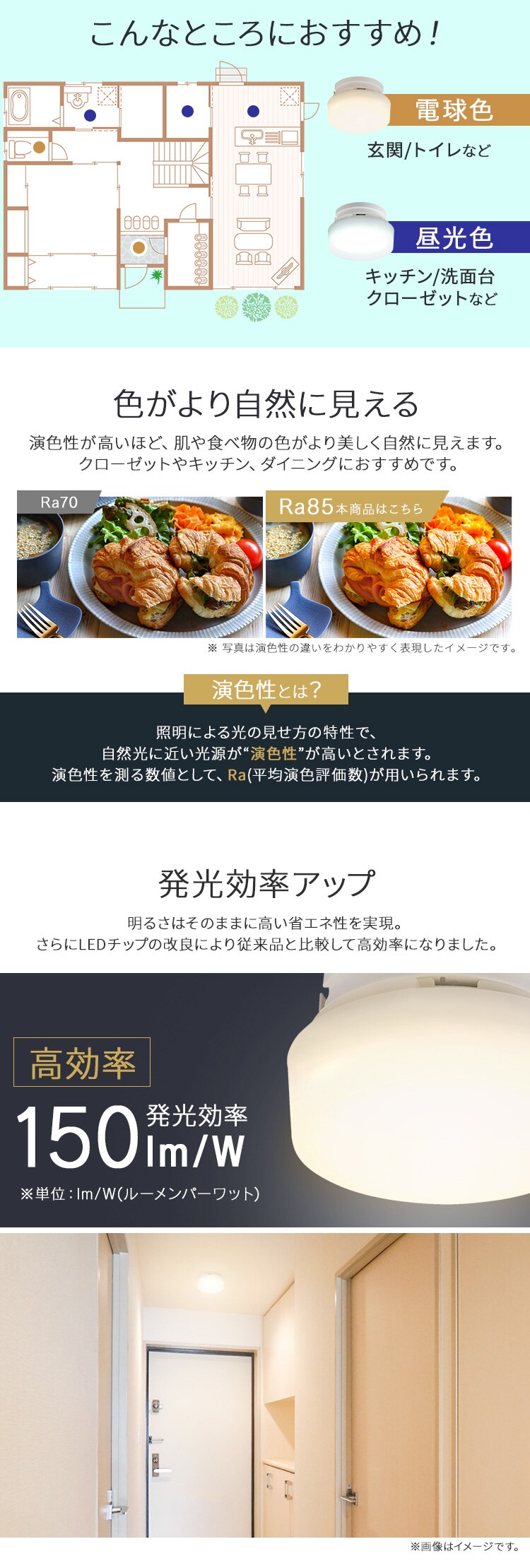 小型シーリング 600lm 電球色 人感無し SCL6L-H3