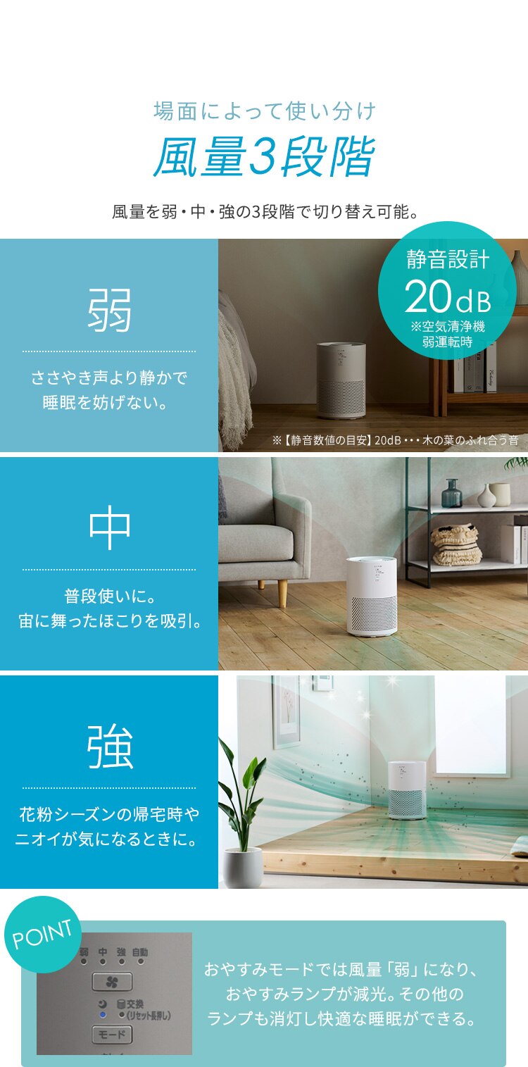 加湿空気清浄機 10畳 AAP-SH20B-W ホワイト5