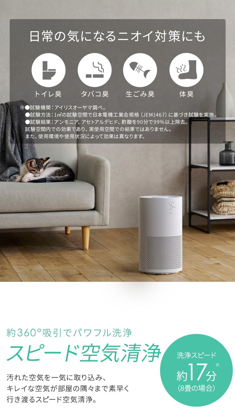 加湿空気清浄機 16畳 KAP-SH302-W ホワイト［B］2