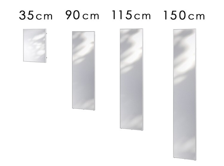 スリムハンガーラック HSPI-280 ナチュラル/ブラック+軽くて割れないフィルムミラー マグネットタイプ KWM-28035M シルバー5