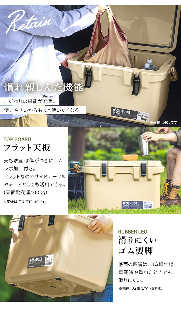 【超低温保冷剤付き】HUGEL クーラーボックス 20L TC-20R カーキ3