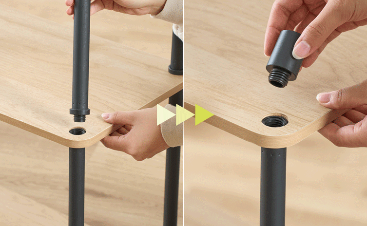 【ねじるだけ簡単組立】テレビ台 組立簡単 AVボード SPR-900AV ウォールナット／ブラック6