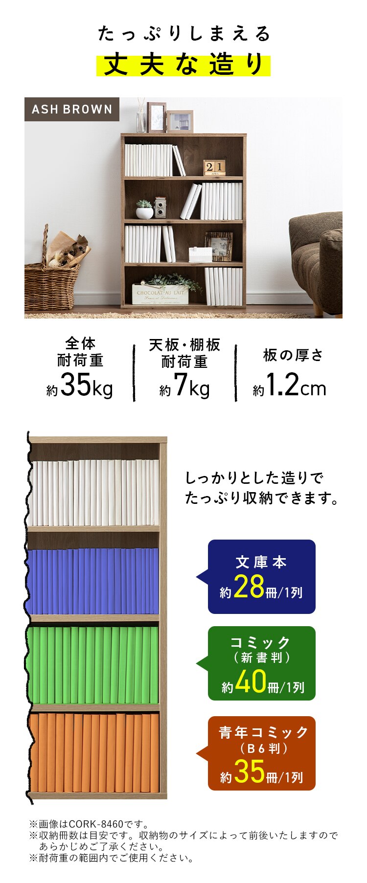 【2個】コミックラック CORK-8460R オフホワイト3