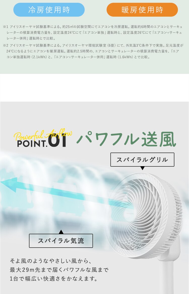 DCサーキュレーター扇風機 STF-SDC20TEC ホワイト3