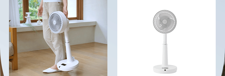 DCサーキュレーター扇風機KSF-SDC201TEC-W9