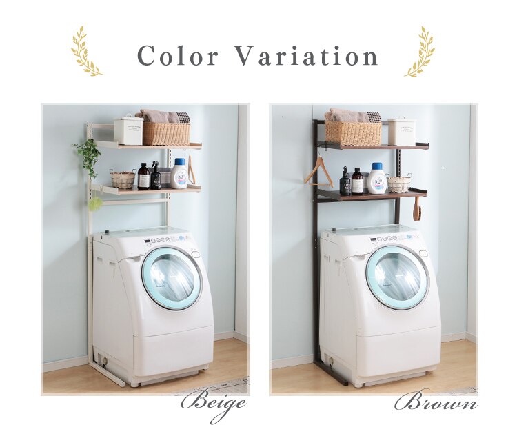 ランドリーラック スチール 木製棚 SLR-640 ナチュラル10