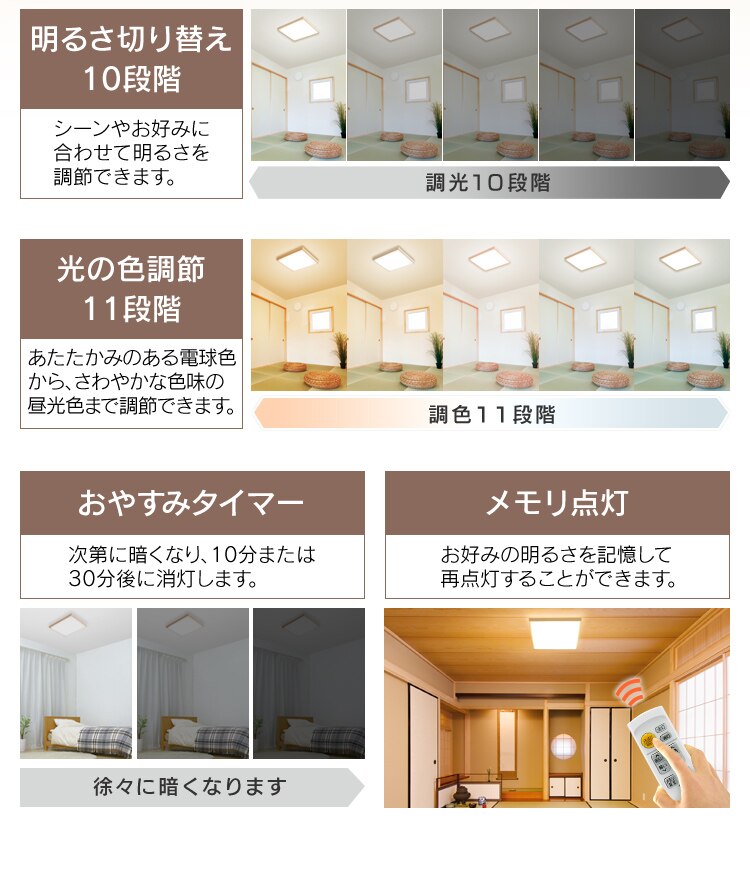 【2個セット】 LED シーリングライト 8畳 調光 調色 工具・工事不要 リモコン付き 5年保証 CL8DL-5.1JM17