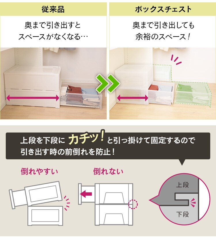 【3個セット】収納ケース ナチュラル クローゼット MBC-LD30