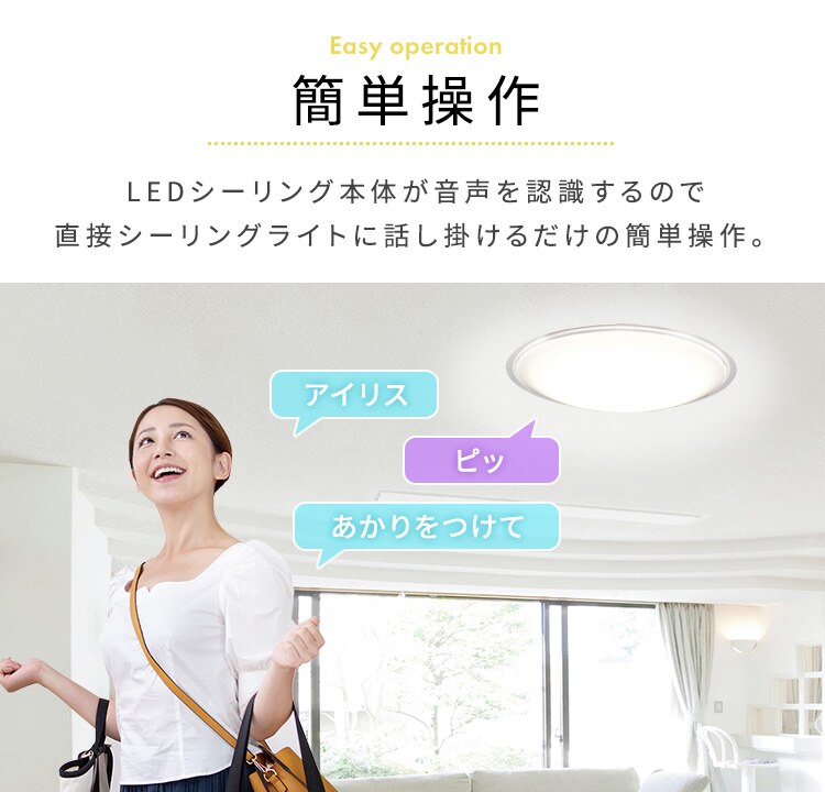LED シーリングライト 6畳 調光 調色 音声操作 工具・工事不要 リモコン付き 5年保証 CL6DL-5.11CFV9