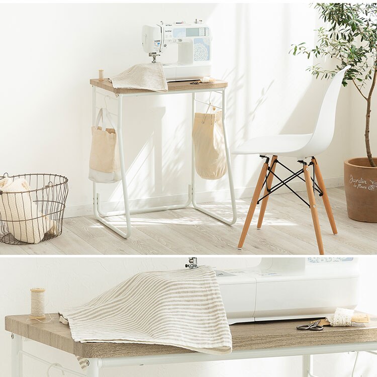 コンパクトデスク アッシュブラウン／ホワイト CDK-5909