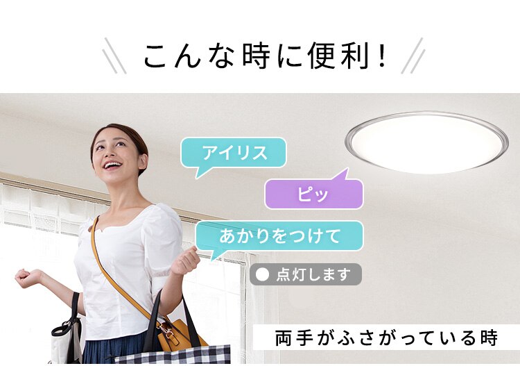 【2個セット】 LED シーリングライト 12畳 調光 調色 音声操作 工具・工事不要 リモコン付き 5年保証 CL12DL-5.11KCFV3