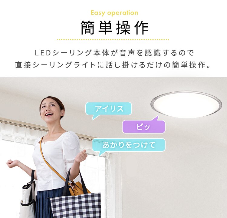 【2個セット】 LED シーリングライト 12畳 調光 調色 音声操作 工具・工事不要 リモコン付き 5年保証 CL12DL-5.11KCFV8