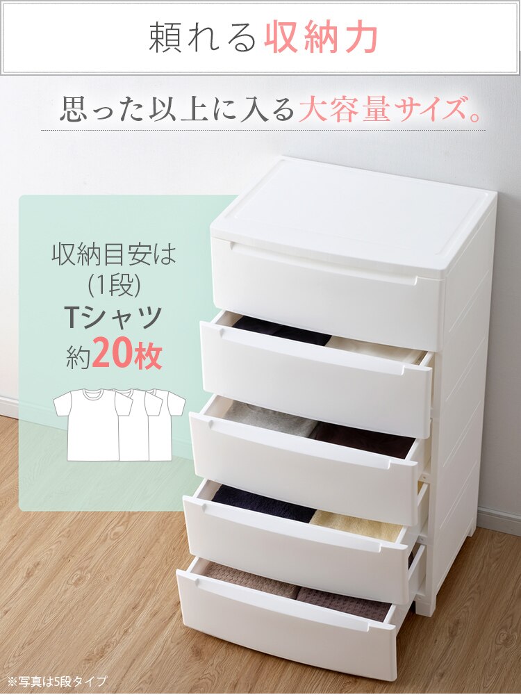 【2個セット】ノックダウンチェスト ホワイト KDMG-5655