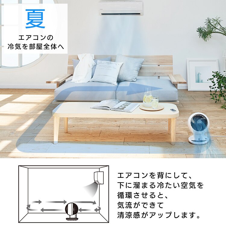 サーキュレーターアイ 18畳 上下左右首振り 音声操作 KSCV151T パールホワイト27