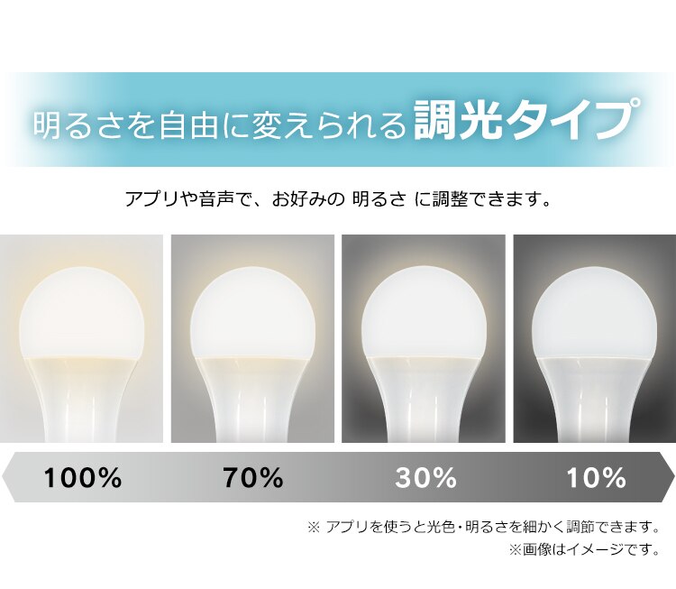 LED電球 E26 広配光 60形相当 調光 AIスピーカー LDA9L-G/D-86AITG+Google Nest Mini10