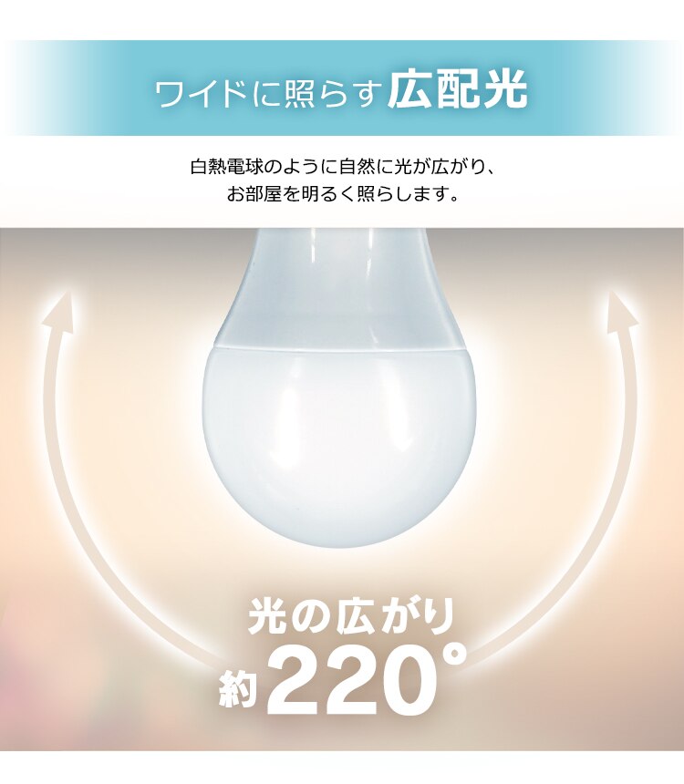 LED電球 E26 広配光 60形相当 調光 AIスピーカー LDA9L-G/D-86AITG+Google Nest Mini11