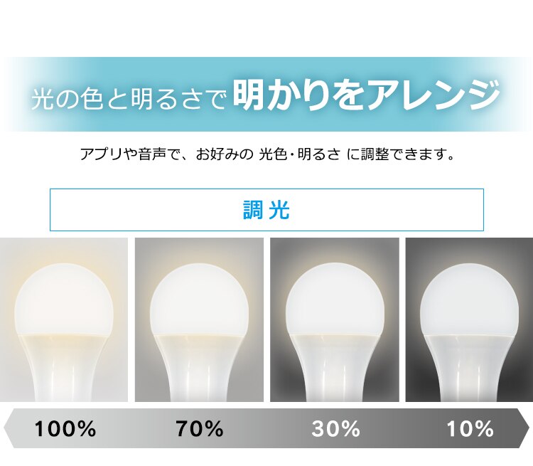 LED電球 E26 広配光 60形相当 RGBW調色 AIスピーカー LDA10F-G/D-86AITG+Google Nest Mini10