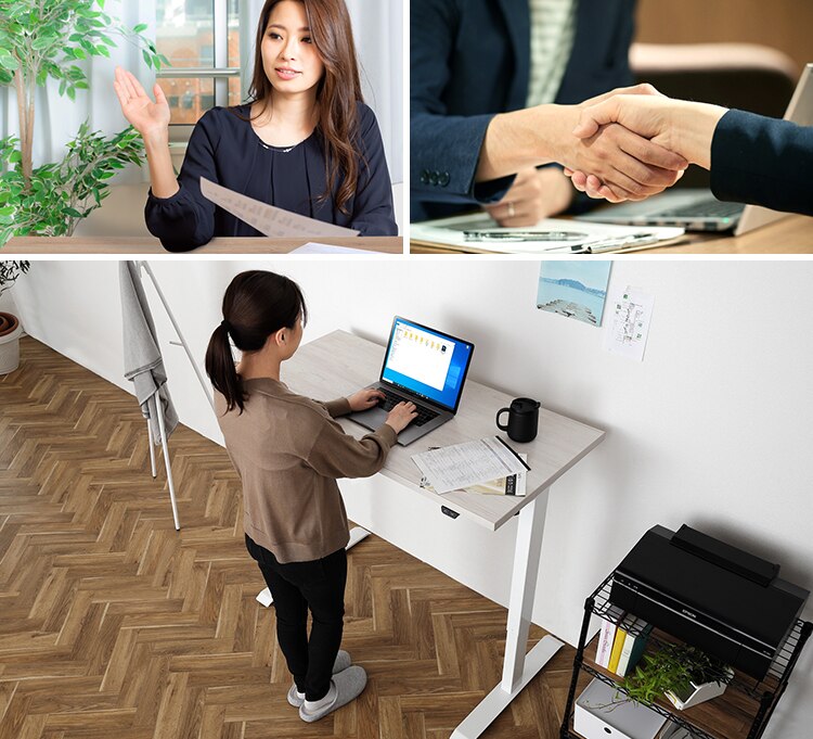 机 電動昇降デスク 幅120cm DST-1200 ホワイト18