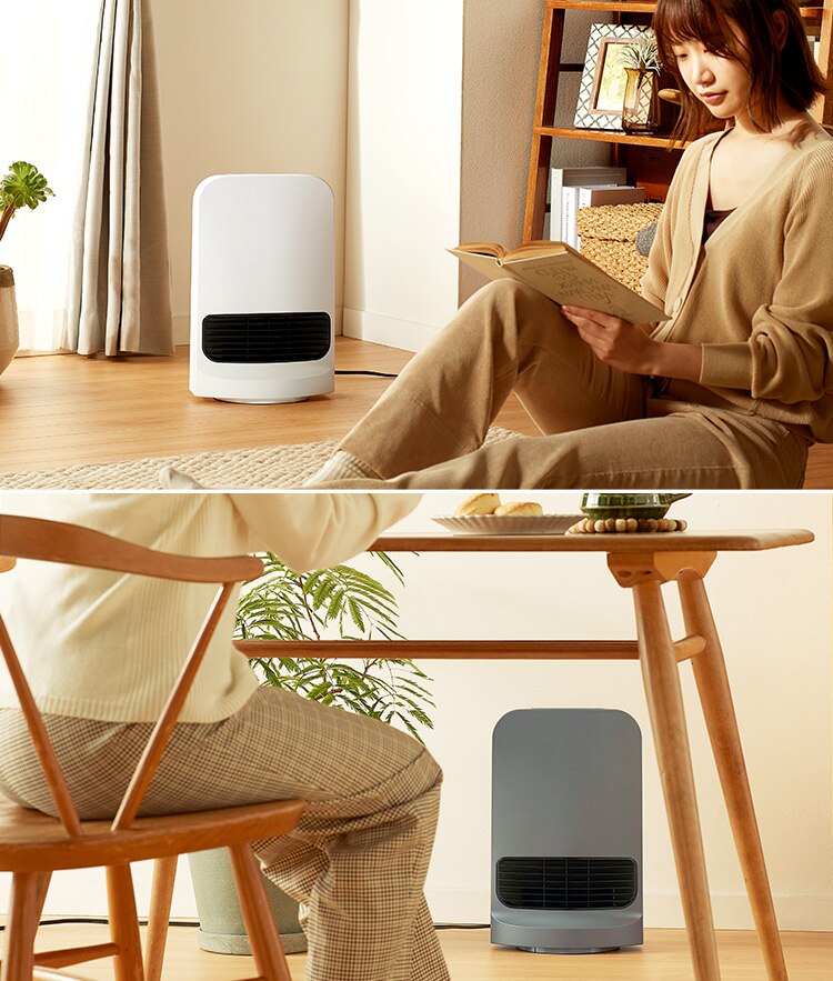 セラミックヒーター 大風量 コンパクト 首振り PCH-SW12B-H グレー7