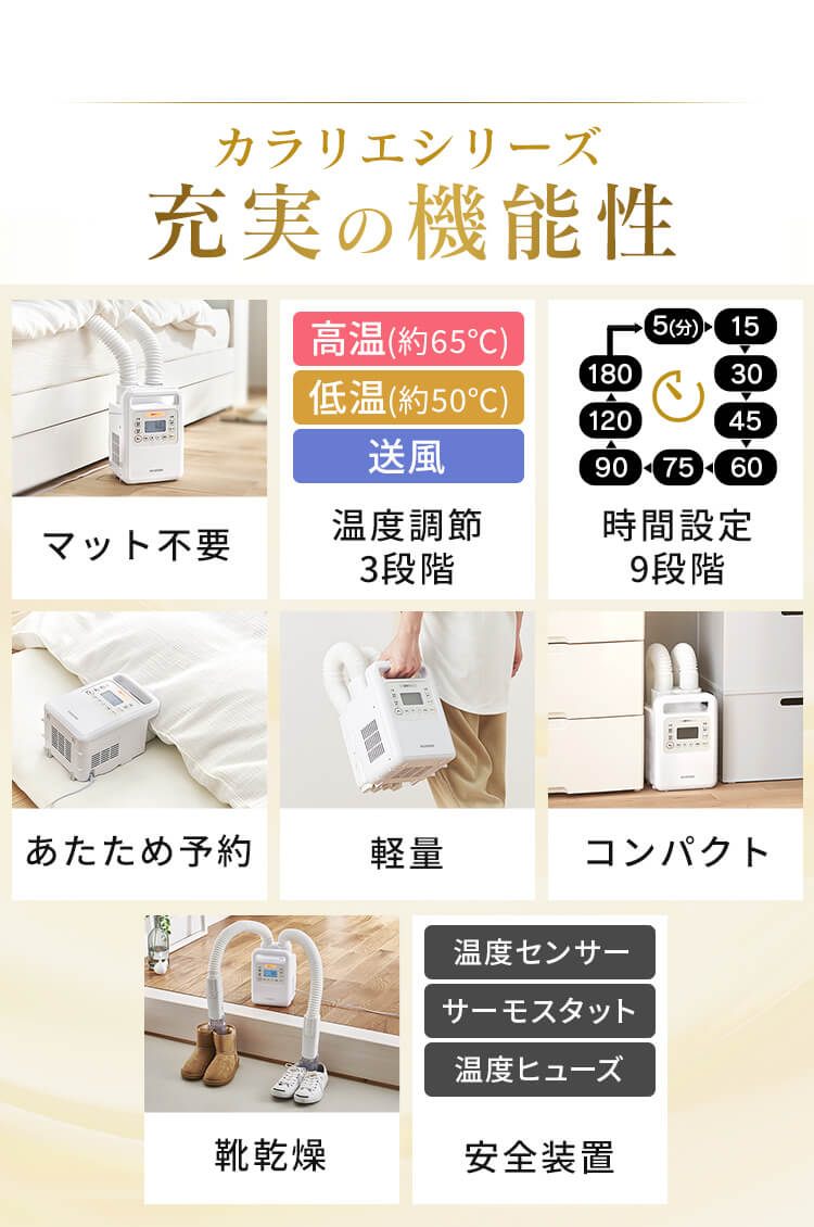 ふとん乾燥機 ハイパワー ツインノズル FK-WH1 ホワイト【前払い不可】【代引き不可】【同梱不可】11