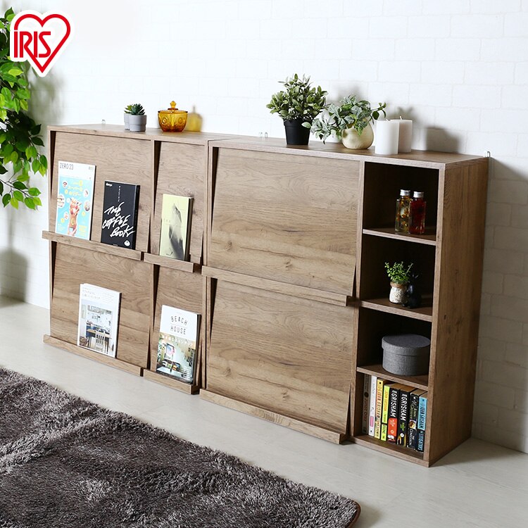 【2台セット】フラップラック 片側扉 FR-F2 アッシュブラウン0