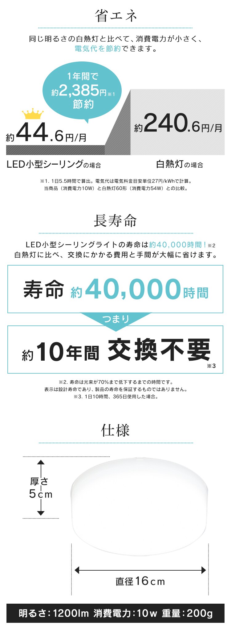 【2個セット】シーリングライト LED 小型 1200lm 昼白色 玄関 廊下 キッチン 洗面所 クローゼット 照明 SCL12N-MCHL 3